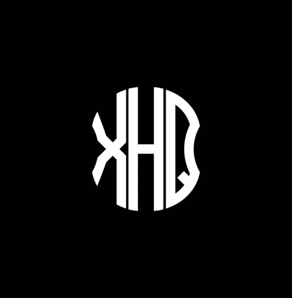 Logo Listu Xhq Abstrakcyjny Projekt Kreatywny Unikalna Konstrukcja Xhq — Wektor stockowy