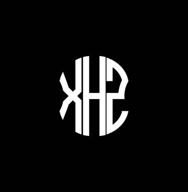 XHZ harf logosu soyut yaratıcı tasarım. XHZ benzersiz tasarım
