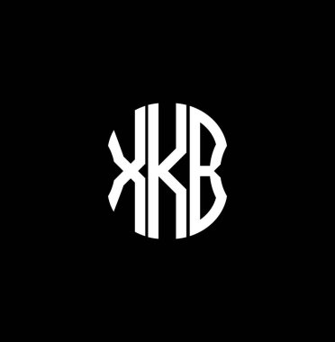 XKB harfi logosu soyut yaratıcı tasarım. XKB benzersiz tasarım