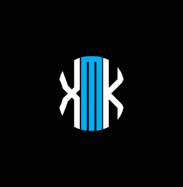 XMK harf logosu soyut yaratıcı tasarım. XMK benzersiz tasarım