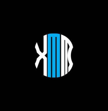 XMM harf logosu soyut yaratıcı tasarım. XMM benzersiz tasarım