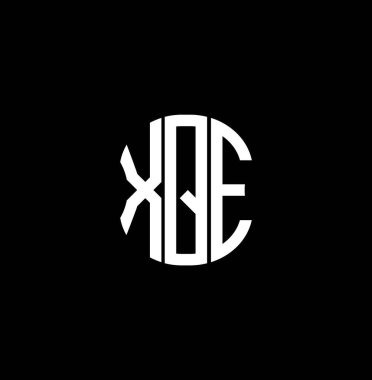 XQE harf logosu soyut yaratıcı tasarım. XQE benzersiz tasarım