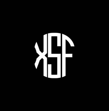 XSF harf logosu soyut yaratıcı tasarım. XSF benzersiz tasarım