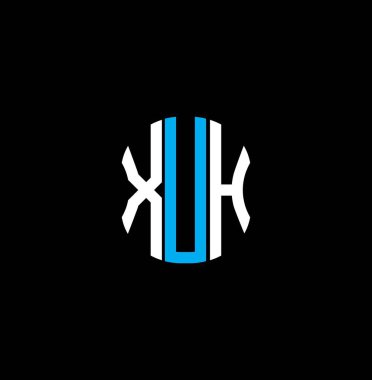 XUH harfli logo soyut yaratıcı tasarım. XUH benzersiz tasarım