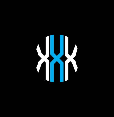 XXX harfli logo soyut yaratıcı tasarım. XXX benzersiz tasarım