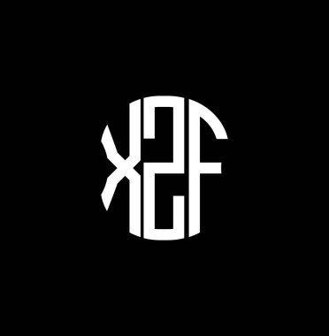 XZF harf logosu soyut yaratıcı tasarım. XZF benzersiz tasarım