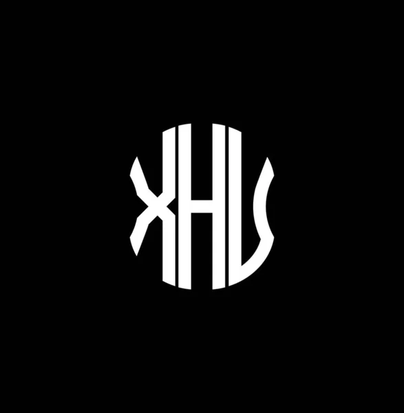 Xhu Літерує Абстрактний Творчий Дизайн Логотипу Xhu Унікальний Дизайн — стоковий вектор