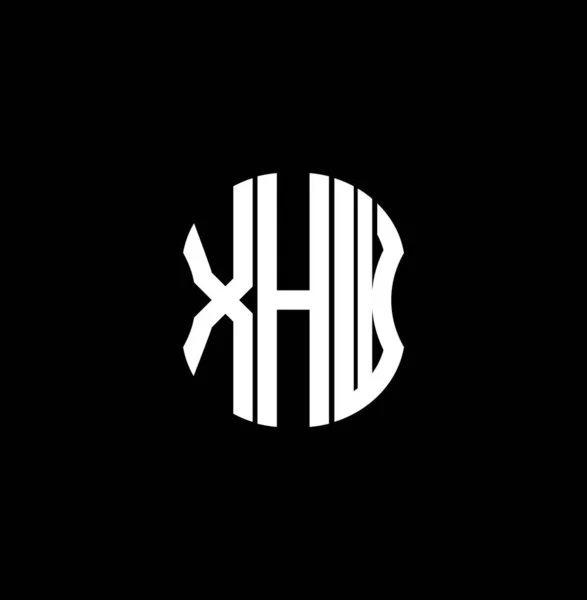 Xhw Brev Logotyp Abstrakt Kreativ Design Xhw Unik Design — Stock vektor