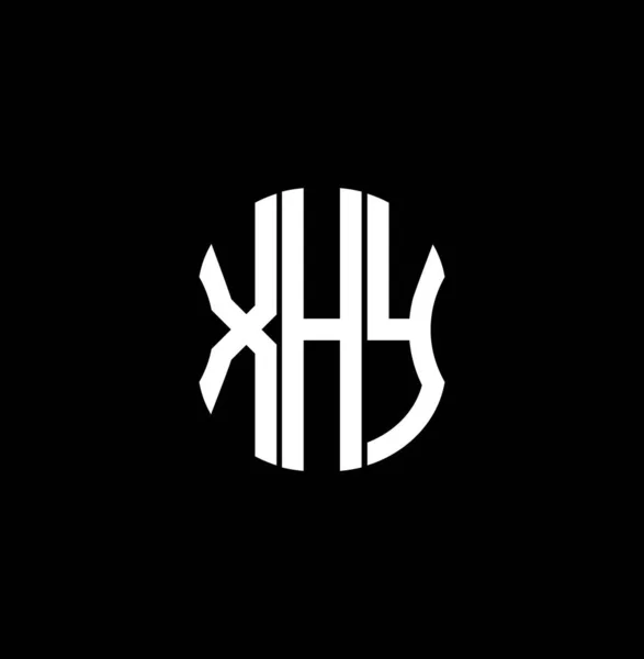Xhy Brev Logotyp Abstrakt Kreativ Design Xhy Unik Design — Stock vektor