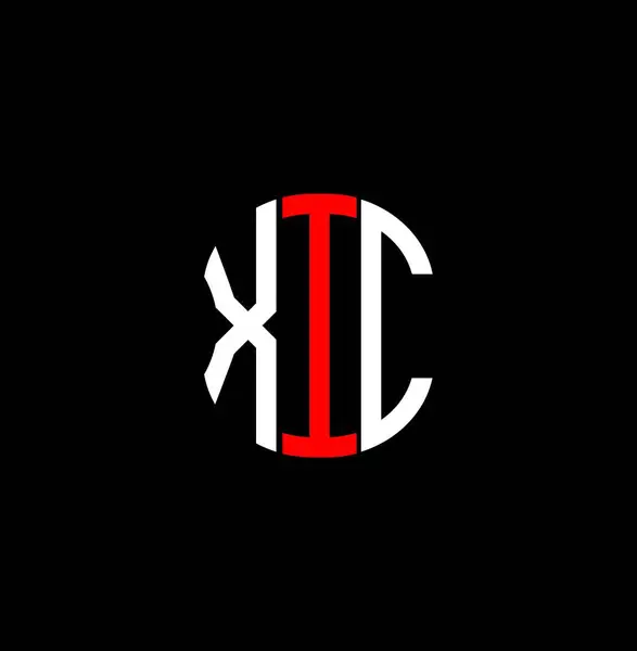 Logo Lettre Xic Design Créatif Abstrait Design Unique Xic — Image vectorielle