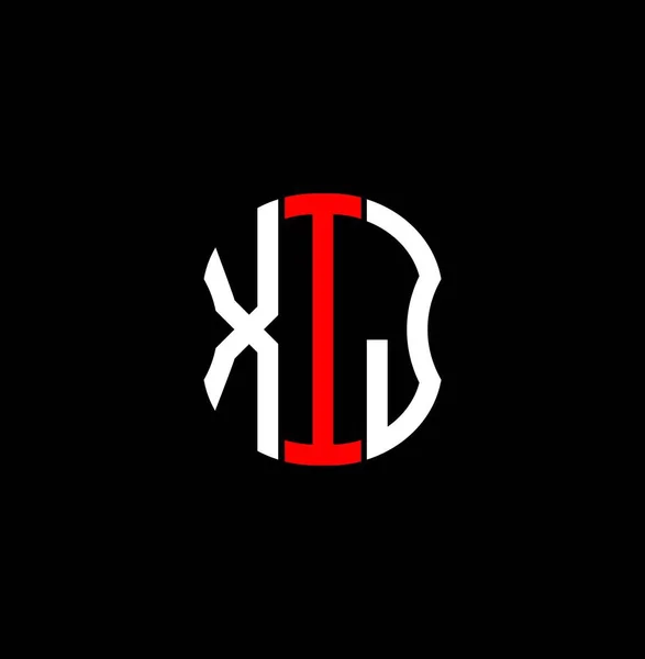 Xij Lettre Logo Abstrait Design Créatif Xij Design Unique — Image vectorielle