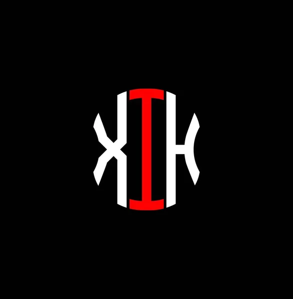 Xih Lettre Logo Abstrait Design Créatif Xih Design Unique — Image vectorielle