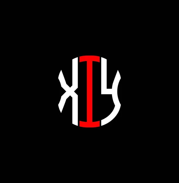 Xiy Lettre Logo Abstrait Design Créatif Xiy Design Unique — Image vectorielle