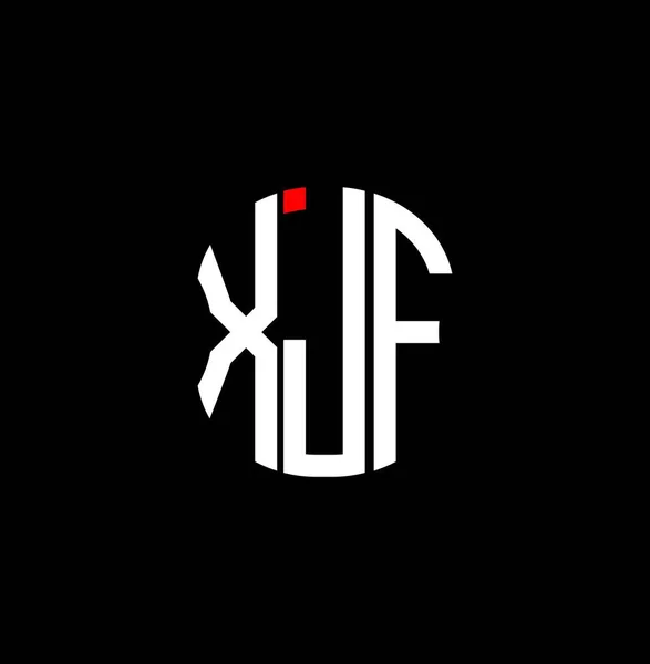 Xjf Písmeno Logo Abstraktní Tvůrčí Design Jedinečný Design Xjf — Stockový vektor