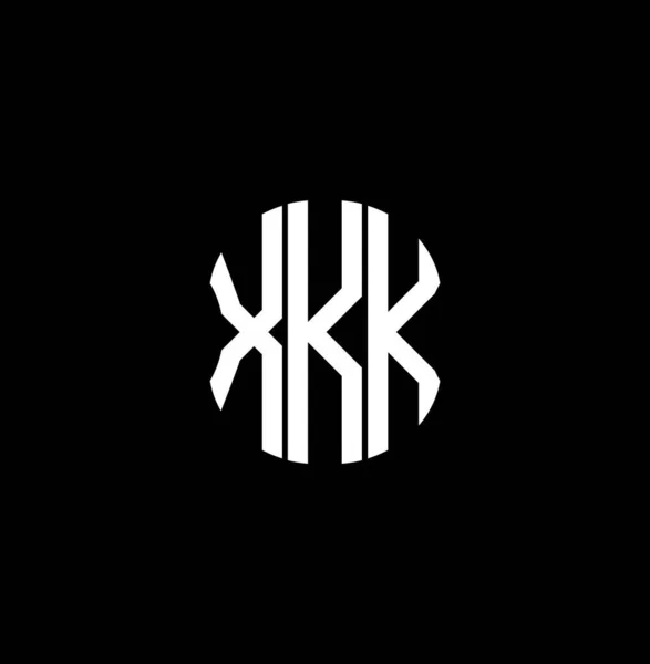 Logo Listu Xkk Abstrakcyjny Projekt Kreatywny Xkk Unikalny Design — Wektor stockowy
