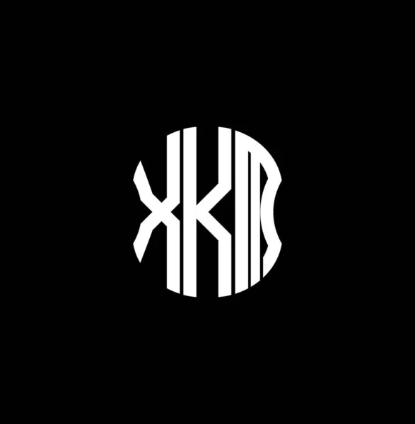 Diseño Creativo Abstracto Del Logotipo Letra Xkm Xkm Diseño Único — Vector de stock