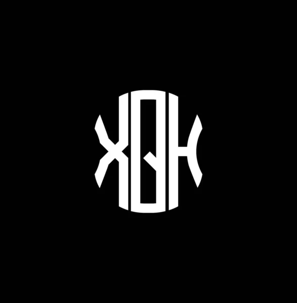 Xqhの手紙のロゴ抽象的な創造的なデザイン Xqhユニークなデザイン — ストックベクタ