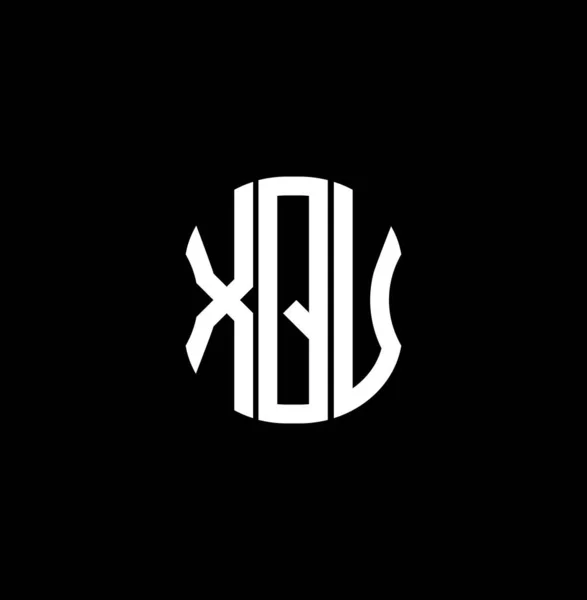 Diseño Creativo Abstracto Del Logotipo Letra Xqu Xqu Diseño Único — Vector de stock
