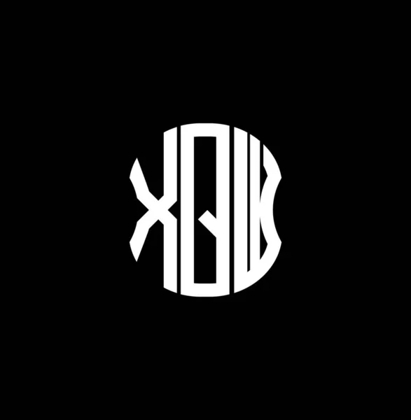Diseño Creativo Abstracto Del Logotipo Letra Xqw Xqw Diseño Único — Vector de stock