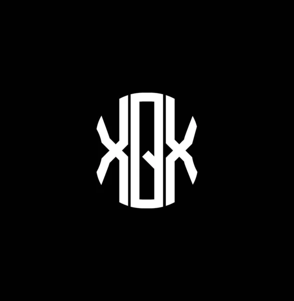 Diseño Creativo Abstracto Del Logotipo Letra Xqx Xqx Diseño Único — Vector de stock