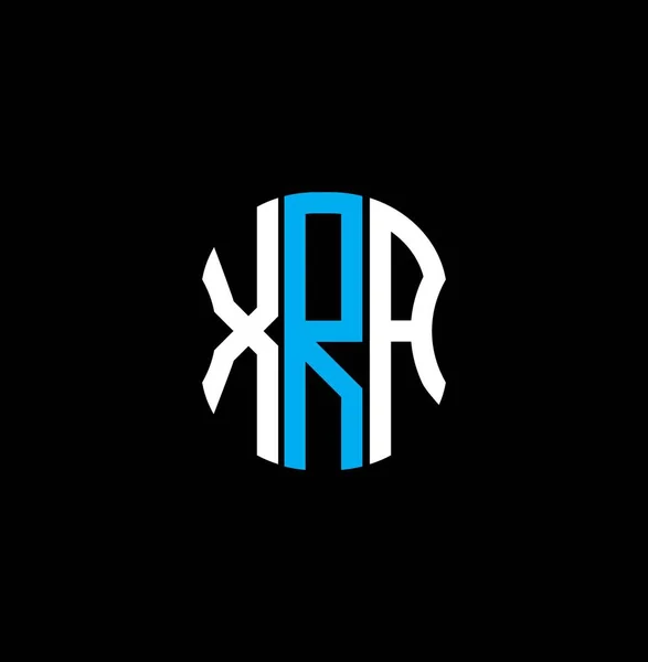 Xra Carta Logotipo Design Criativo Abstrato Xra Design Único — Vetor de Stock