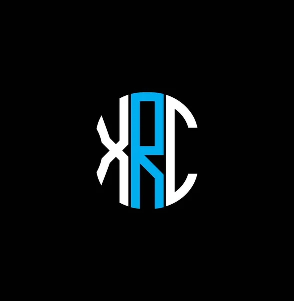 Xrc Harf Logosu Soyut Yaratıcı Tasarım Xrc Benzersiz Tasarım — Stok Vektör
