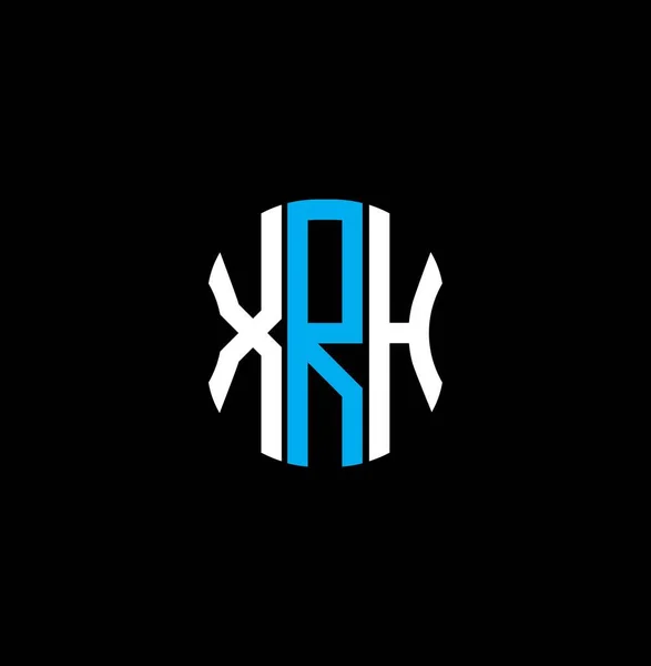 Xrh Brev Logotyp Abstrakt Kreativ Design Xrh Unik Design — Stock vektor
