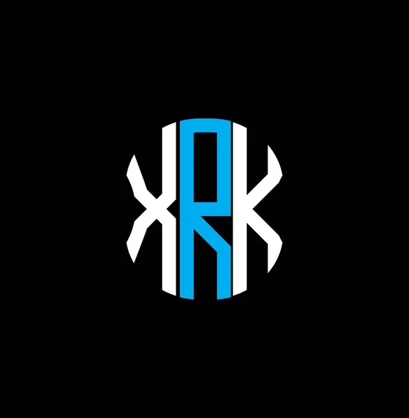 Xrk 문자는 추상적 창조적 설계를 상징한다 Xrk 디자인 — 스톡 벡터