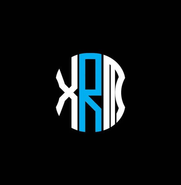 Xrm Harf Logosu Soyut Yaratıcı Tasarım Xrm Benzersiz Tasarım — Stok Vektör