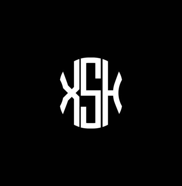 Xsh Letter Logo Abstract Creative Design Xsh Unique Design — Stock Vector