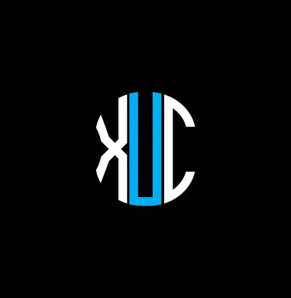 Xuc Harf Logosu Soyut Yaratıcı Tasarım Xuc Benzersiz Tasarım — Stok Vektör