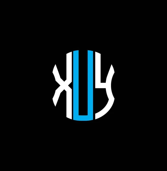 Xuy Lettre Logo Abstrait Design Créatif Xuy Design Unique — Image vectorielle