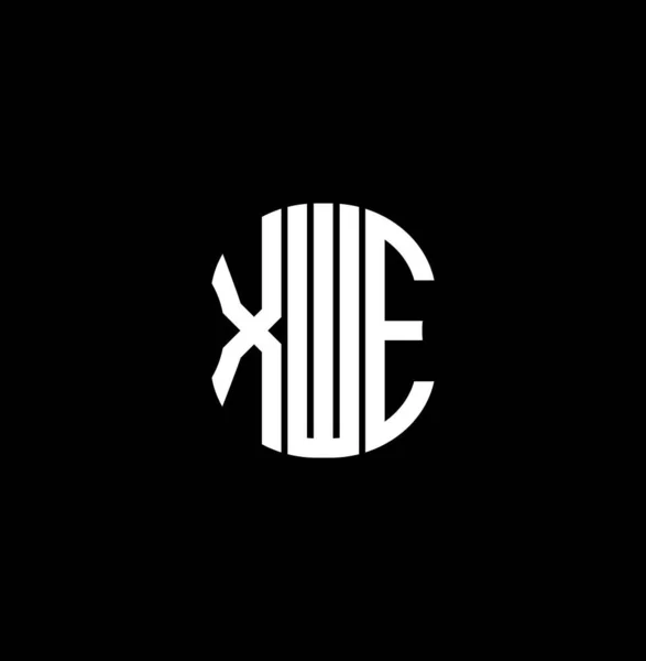 Xweの文字ロゴ抽象的な創造的なデザイン Xweのユニークなデザイン — ストックベクタ
