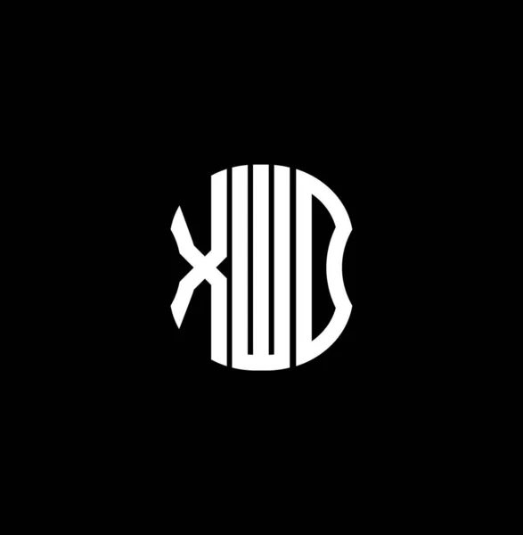 Diseño Creativo Abstracto Del Logotipo Letra Xwd Xwd Diseño Único — Vector de stock