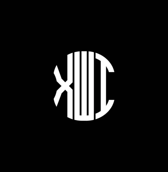 Diseño Creativo Abstracto Del Logotipo Letra Xwi Xwi Diseño Único — Vector de stock