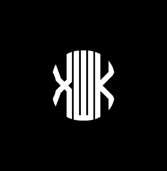 Diseño Creativo Abstracto Del Logotipo Letra Xwk Xwk Diseño Único — Vector de stock