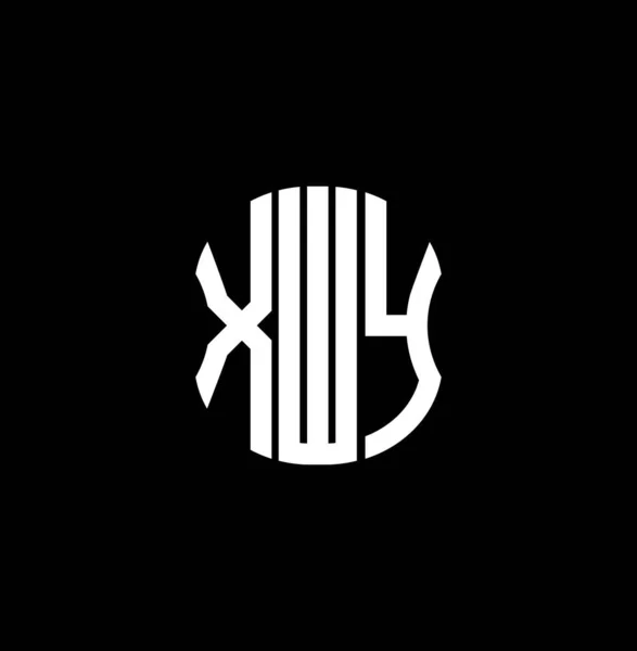 Xwy Brev Logotyp Abstrakt Kreativ Design Xwy Unik Design — Stock vektor