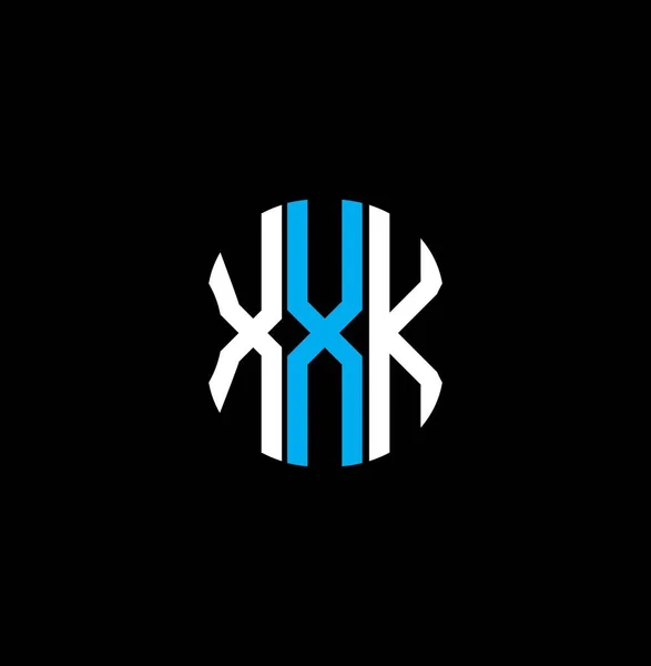 Xxk Brev Logotyp Abstrakt Kreativ Design Xxk Unik Design — Stock vektor