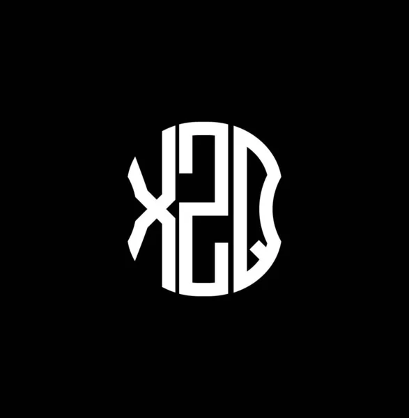 Diseño Creativo Abstracto Del Logotipo Letra Xzq Xzq Diseño Único — Vector de stock