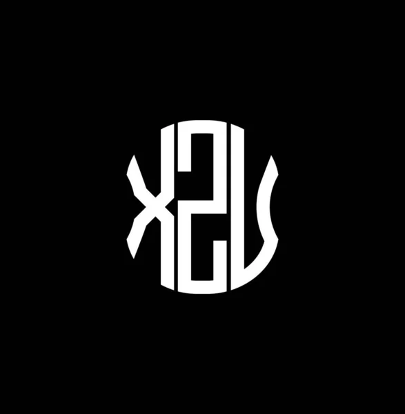 Diseño Creativo Abstracto Del Logotipo Letra Xzu Xzu Diseño Único — Vector de stock