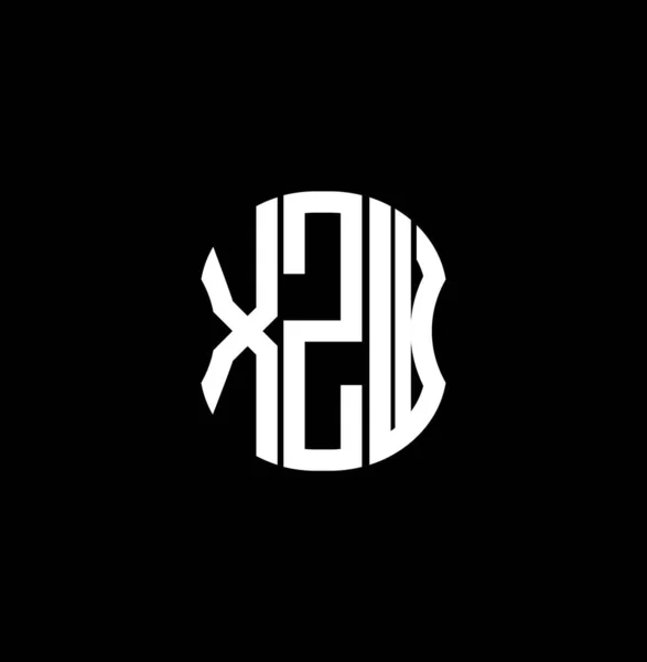 Logo Listu Xzw Abstrakcyjny Projekt Kreatywny Xzw Unikalny Design — Wektor stockowy