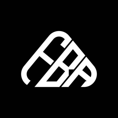 FBA harfli yaratıcı logo vektör grafik, FBA basit ve modern logo yuvarlak üçgen şeklinde.