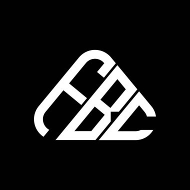 FBC harf logosu yaratıcı tasarım vektör grafik, FBC basit ve modern logo yuvarlak üçgen şeklinde.