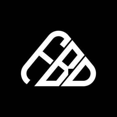 FBD harf logosu yaratıcı tasarım vektör grafik, FBD basit ve modern logo yuvarlak üçgen şeklinde.