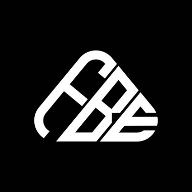FBE harf logosu yaratıcı tasarım vektör grafik, FBE basit ve modern logo yuvarlak üçgen şeklinde.