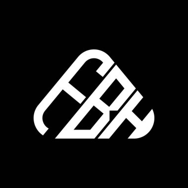 BHF harfi yaratıcı logosu vektör grafiği, basit ve modern logoyu yuvarlak üçgen şeklinde tasarladı.