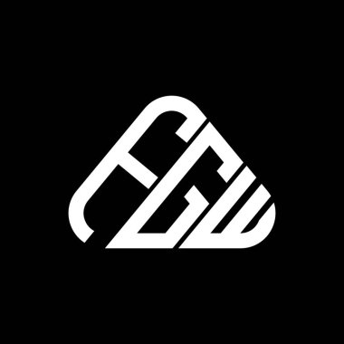 FGW harf logosu yaratıcı tasarım vektör grafik, basit ve yuvarlak üçgen şeklinde modern logo.