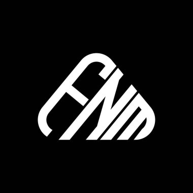 FNM harf logosu yaratıcı tasarım vektör grafik, FNM basit ve modern logo yuvarlak üçgen şeklinde.
