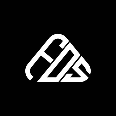 FOS harfi yaratıcı logo tasarımı vektör grafik, FOS basit ve modern logo yuvarlak üçgen şeklinde.