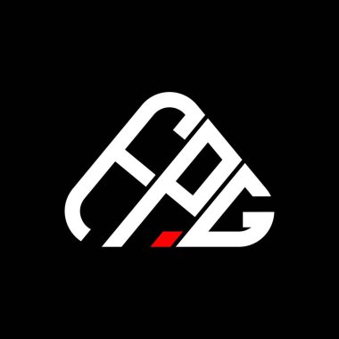 FPG harf logosu yaratıcı tasarım vektör grafik, FPG basit ve modern logo yuvarlak üçgen şeklinde.